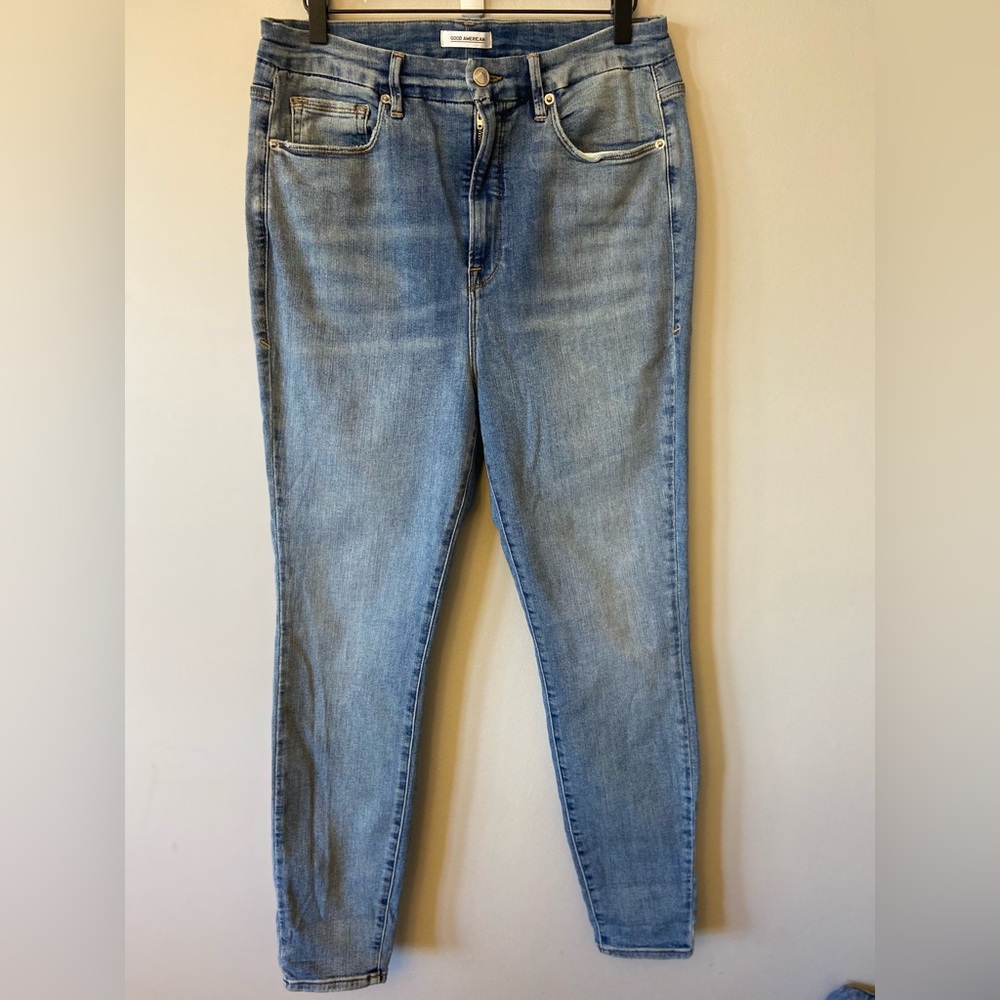 Good American Good Waist Super High Rise Skinny Jeans Plus Size 16